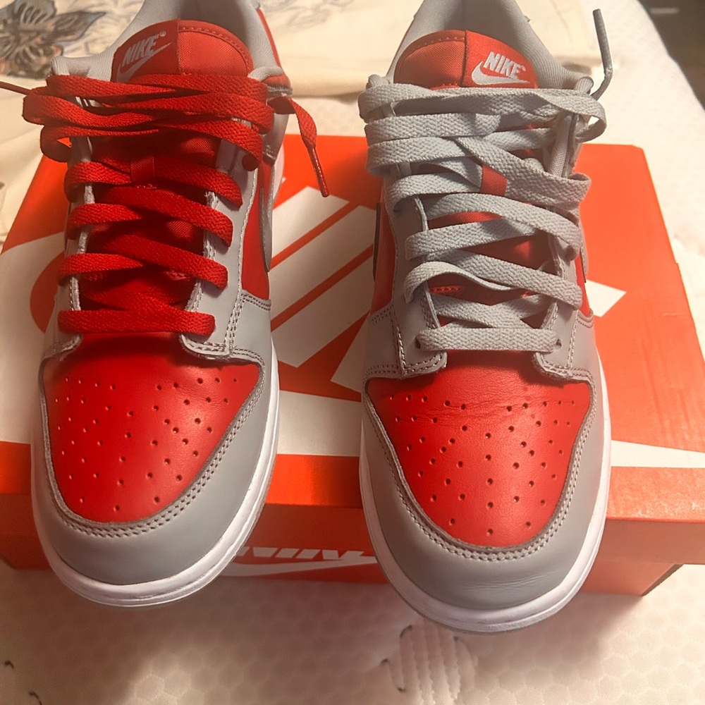 Nike Dual-Tone Red and Gray Shoes